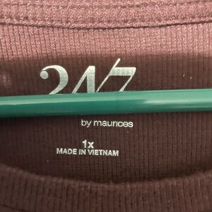 Maurices 24/7 maroon Top